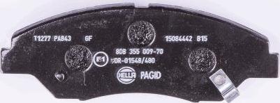 HELLA 8DB 355 009-701 - Kit de plaquettes de frein, frein à disque cwaw.fr