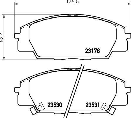 HELLA 8DB 355 009-731 - Kit de plaquettes de frein, frein à disque cwaw.fr