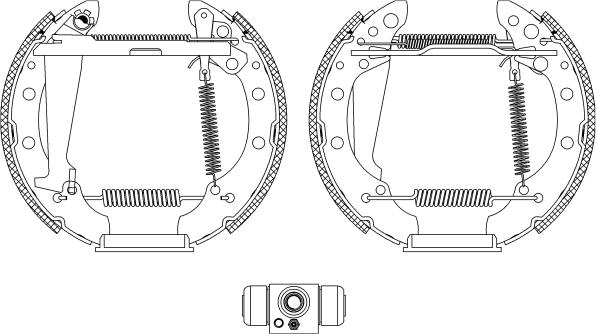 HELLA 8DB 355 004-961 - Jeu de mâchoires de frein cwaw.fr