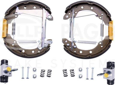 HELLA 8DB 355 004-981 - Jeu de mâchoires de frein cwaw.fr