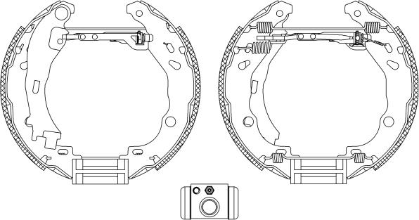 HELLA 8DB 355 004-921 - Jeu de mâchoires de frein cwaw.fr