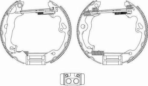 HELLA 8DB 355 004-971 - Jeu de mâchoires de frein cwaw.fr