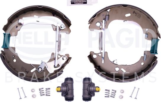 HELLA 8DB 355 004-681 - Jeu de mâchoires de frein cwaw.fr