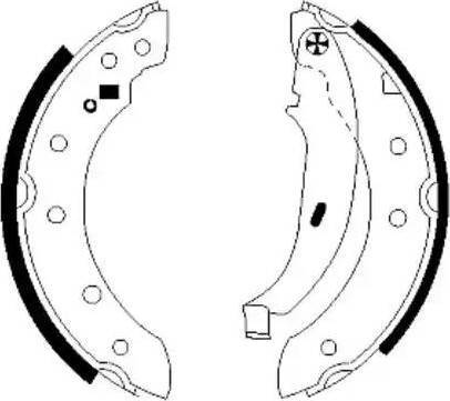 HELLA 8DB 355 003-401 - Jeu de mâchoires de frein cwaw.fr