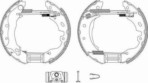 HELLA 8DB 355 004-101 - Jeu de mâchoires de frein cwaw.fr