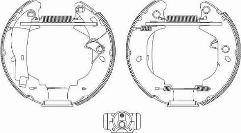 HELLA 8DB 355 004-111 - Jeu de mâchoires de frein cwaw.fr