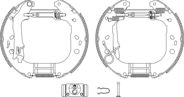 HELLA 8DB 355 004-871 - Jeu de mâchoires de frein cwaw.fr