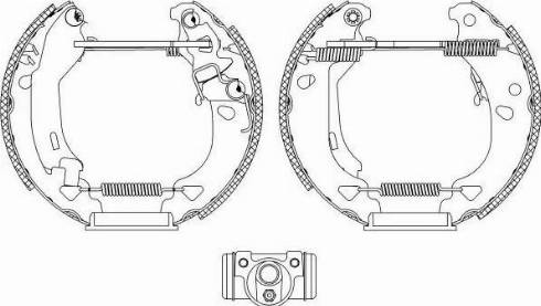 HELLA 8DB 355 004-341 - Jeu de mâchoires de frein cwaw.fr