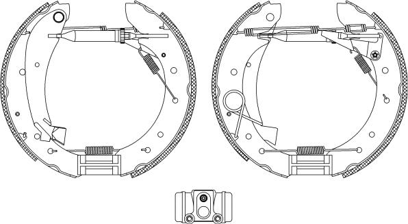 HELLA 8DB 355 004-241 - Jeu de mâchoires de frein cwaw.fr