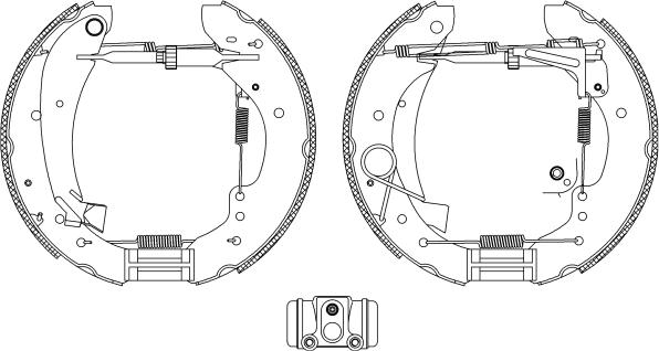 HELLA 8DB 355 004-231 - Jeu de mâchoires de frein cwaw.fr