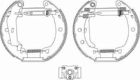 HELLA 8DB 355 004-701 - Jeu de mâchoires de frein cwaw.fr