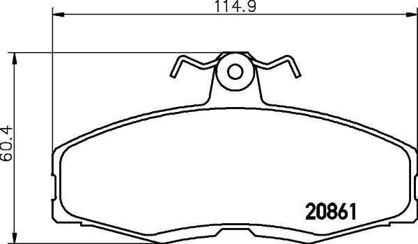 HELLA 8DB 355 005-941 - Kit de plaquettes de frein, frein à disque cwaw.fr