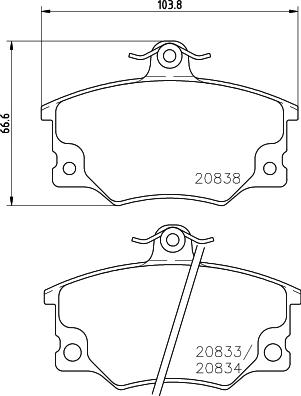 HELLA 8DB 355 005-961 - Kit de plaquettes de frein, frein à disque cwaw.fr