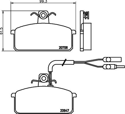 HELLA 8DB 355 005-981 - Kit de plaquettes de frein, frein à disque cwaw.fr