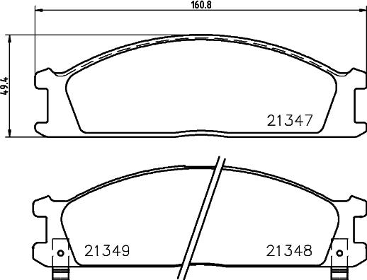 HELLA 8DB 355 005-651 - Kit de plaquettes de frein, frein à disque cwaw.fr