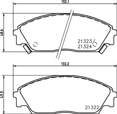 HELLA 8DB 355 005-661 - Kit de plaquettes de frein, frein à disque cwaw.fr