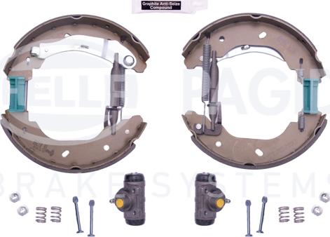 HELLA 8DB 355 005-081 - Jeu de mâchoires de frein cwaw.fr