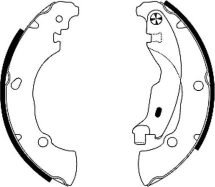 HELLA 8DB 355 005-171 - Jeu de mâchoires de frein cwaw.fr