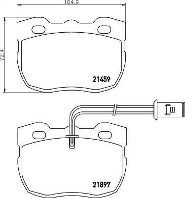 HELLA 8DB 355 005-841 - Kit de plaquettes de frein, frein à disque cwaw.fr