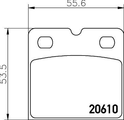 HELLA 8DB 355 005-301 - Kit de plaquettes de frein, disque de frein de stationnement cwaw.fr