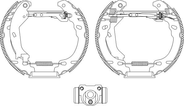 HELLA 8DB 355 005-261 - Jeu de mâchoires de frein cwaw.fr