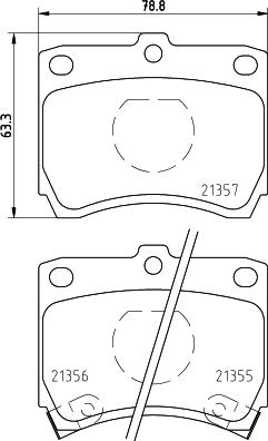 HELLA 8DB 355 005-741 - Kit de plaquettes de frein, frein à disque cwaw.fr