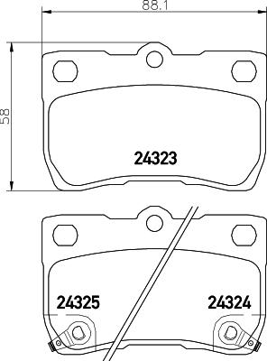 HELLA 8DB 355 006-971 - Kit de plaquettes de frein, frein à disque cwaw.fr