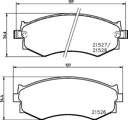 HELLA 8DB 355 006-421 - Kit de plaquettes de frein, frein à disque cwaw.fr