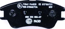 HELLA 8DB 355 006-671 - Kit de plaquettes de frein, frein à disque cwaw.fr