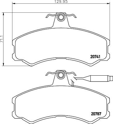 HELLA 8DB 355 006-011 - Kit de plaquettes de frein, frein à disque cwaw.fr