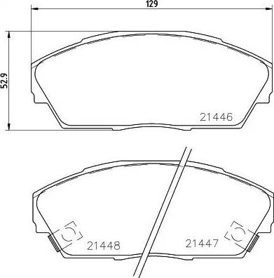 HELLA 8DB 355 006-301 - Kit de plaquettes de frein, frein à disque cwaw.fr