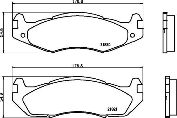 HELLA 8DB 355 006-371 - Kit de plaquettes de frein, frein à disque cwaw.fr