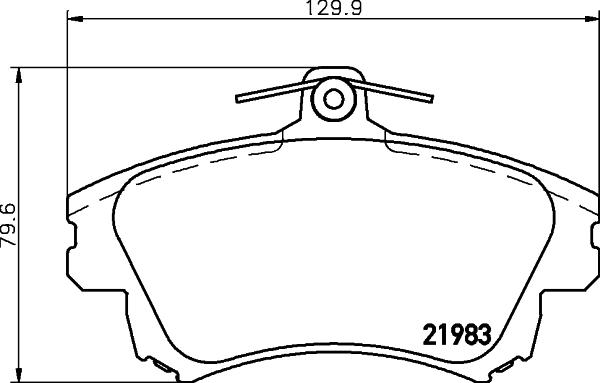 HELLA 8DB 355 006-711 - Kit de plaquettes de frein, frein à disque cwaw.fr