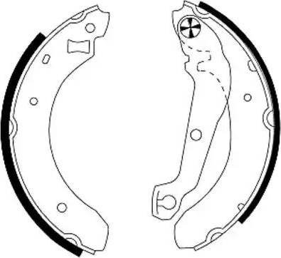 HELLA 8DB 355 000-041 - Jeu de mâchoires de frein cwaw.fr