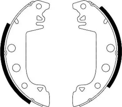 HELLA 8DB 355 000-031 - Jeu de mâchoires de frein cwaw.fr