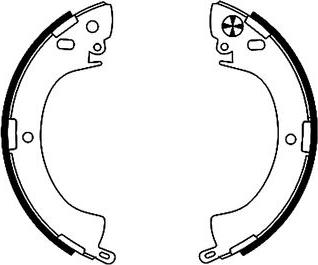 HELLA 8DB 355 000-821 - Jeu de mâchoires de frein cwaw.fr