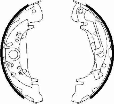 HELLA 8DB 355 000-361 - Jeu de mâchoires de frein cwaw.fr