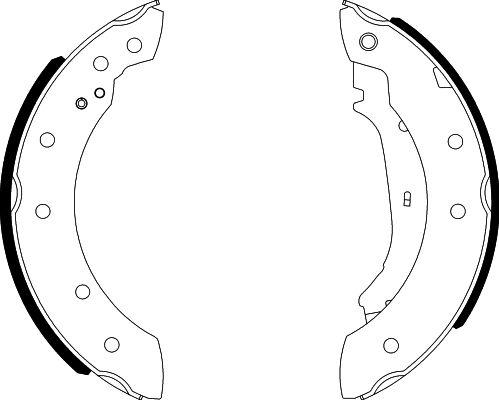 HELLA 8DB 355 001-571 - Jeu de mâchoires de frein cwaw.fr