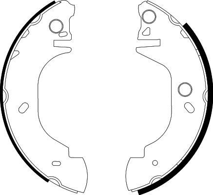 HELLA 8DB 355 001-611 - Jeu de mâchoires de frein cwaw.fr