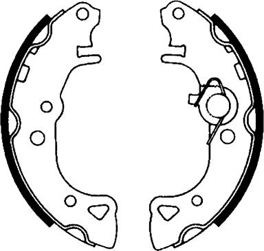 HELLA 8DB 355 001-001 - Jeu de mâchoires de frein cwaw.fr