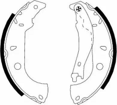 HELLA 8DB 355 001-021 - Jeu de mâchoires de frein cwaw.fr