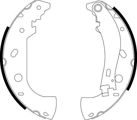 HELLA 8DB 355 001-841 - Jeu de mâchoires de frein cwaw.fr