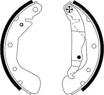 HELLA 8DB 355 022-691 - Jeu de mâchoires de frein cwaw.fr