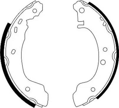 HELLA 8DB 355 001-271 - Jeu de mâchoires de frein cwaw.fr