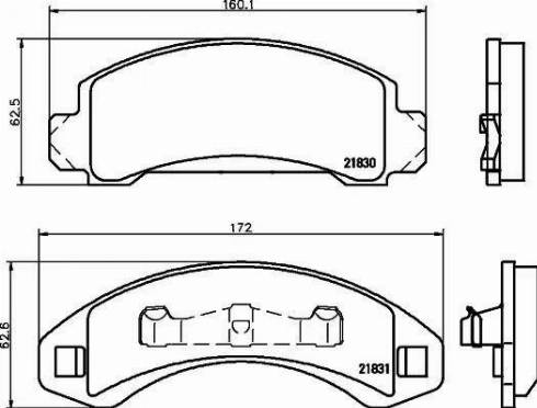 HELLA 8DB 355 008-501 - Kit de plaquettes de frein, frein à disque cwaw.fr