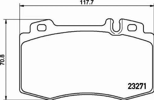 HELLA 8DB 355 015-851 - Kit de plaquettes de frein, frein à disque cwaw.fr