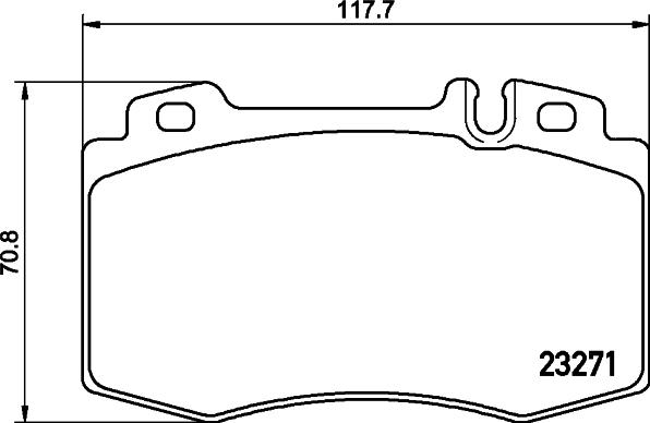 HELLA 8DB 355 008-691 - Kit de plaquettes de frein, frein à disque cwaw.fr