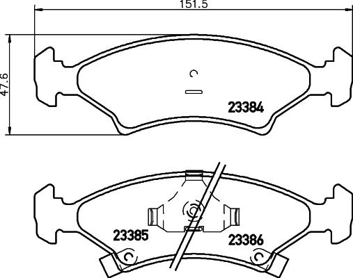 HELLA 8DB 355 008-241 - Kit de plaquettes de frein, frein à disque cwaw.fr