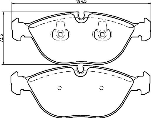 HELLA 8DB 355 008-261 - Kit de plaquettes de frein, frein à disque cwaw.fr