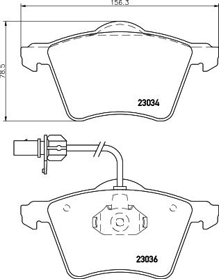 HELLA 8DB 355 008-771 - Kit de plaquettes de frein, frein à disque cwaw.fr